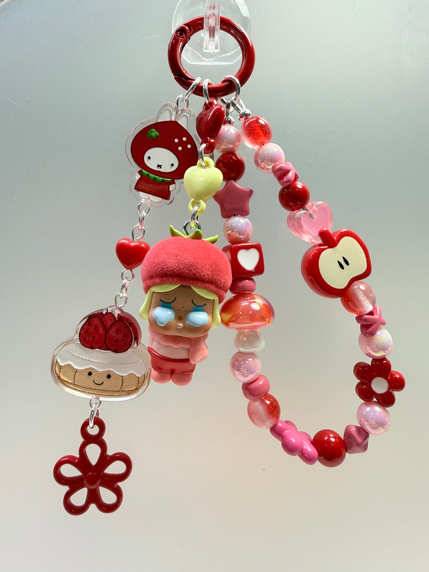 Crybaby flocked dangle bag charm