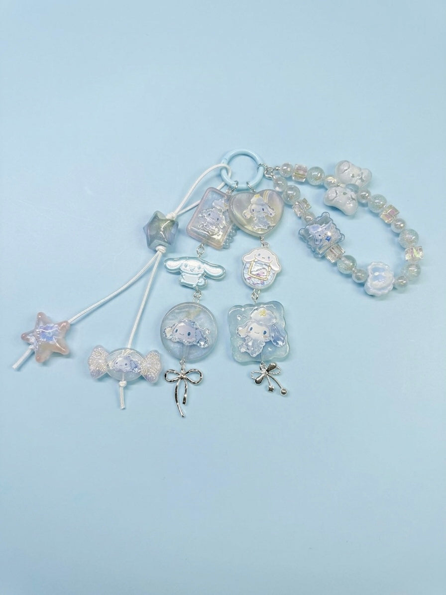 Cinnamoroll bag charm stack