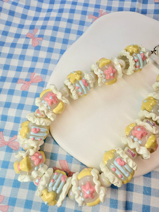 Pastel full handpainted bag charm