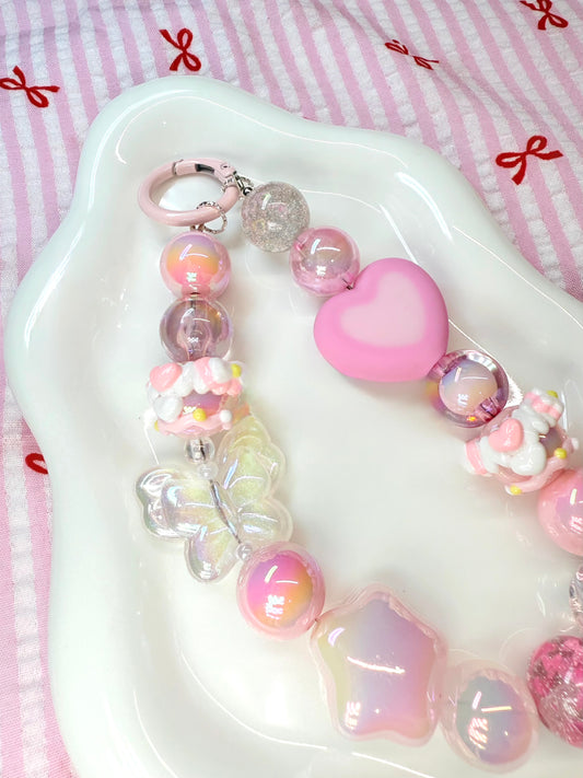 Chonky pink bag charm