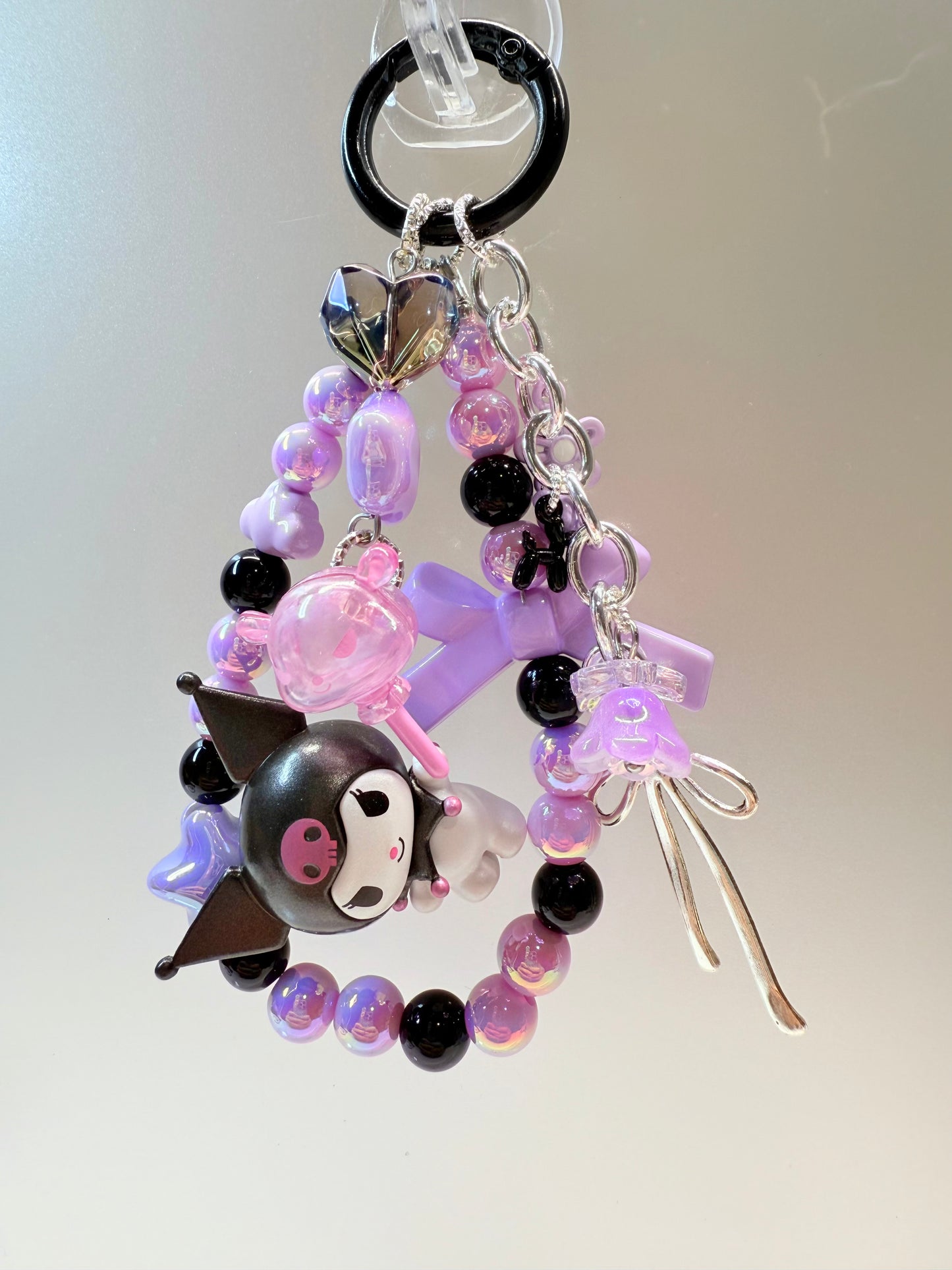 Kuromi beanie dangle bag charm