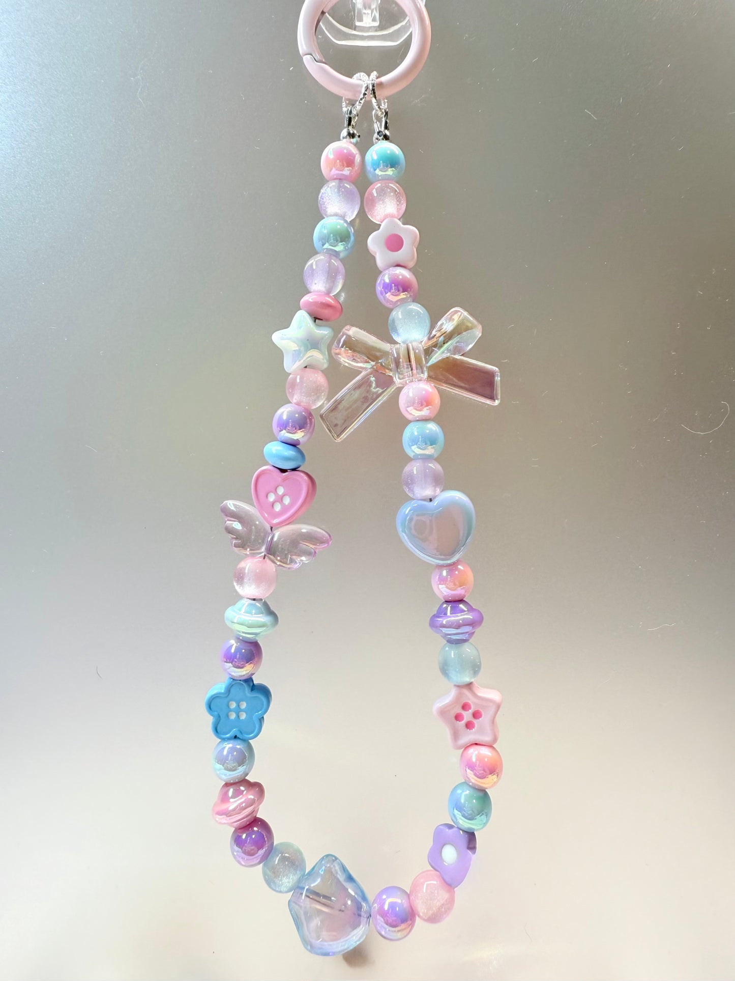 Dainty pastel mermaid phone charm