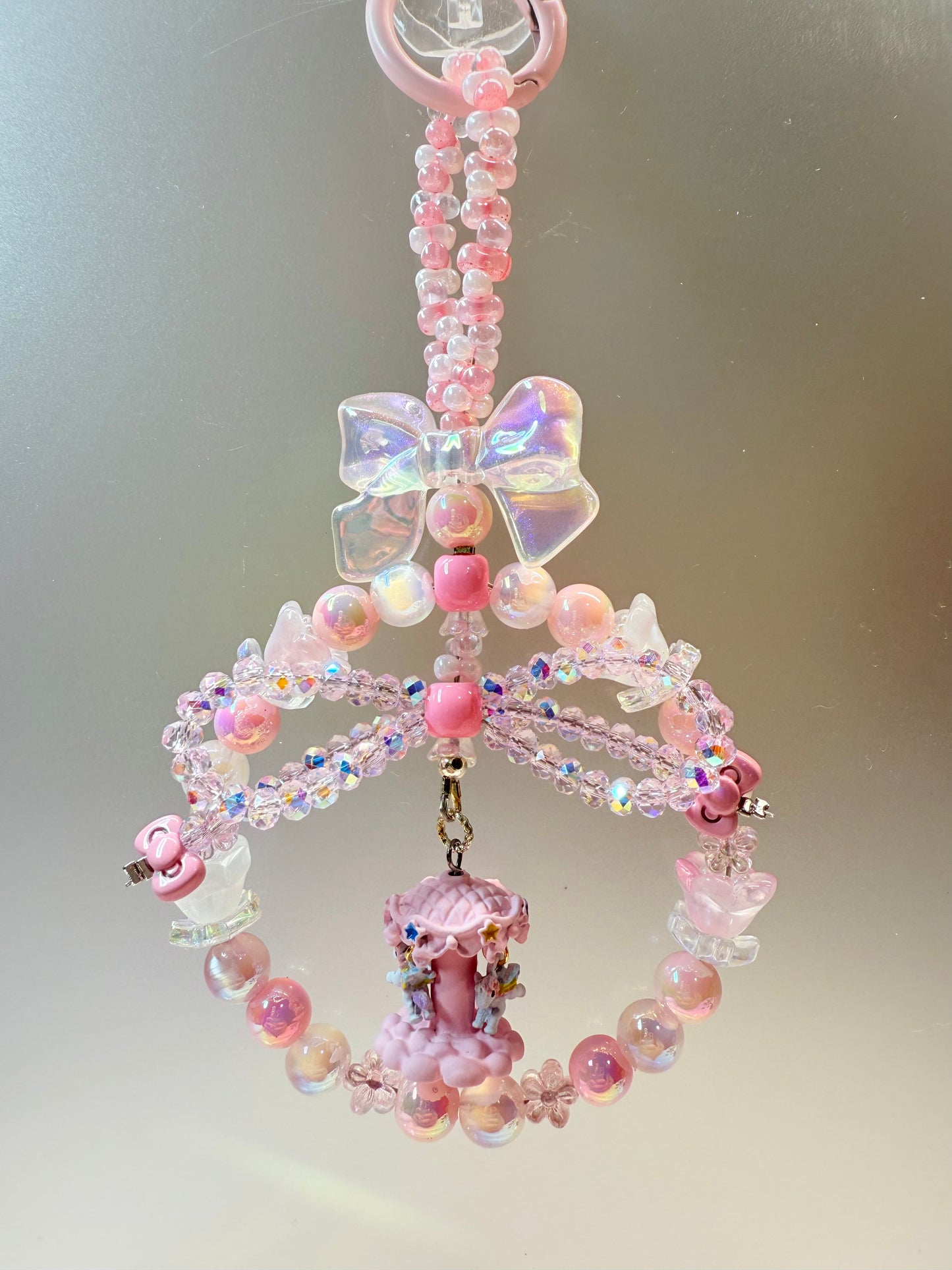 Fairytale Carousel mini hanger bag charm