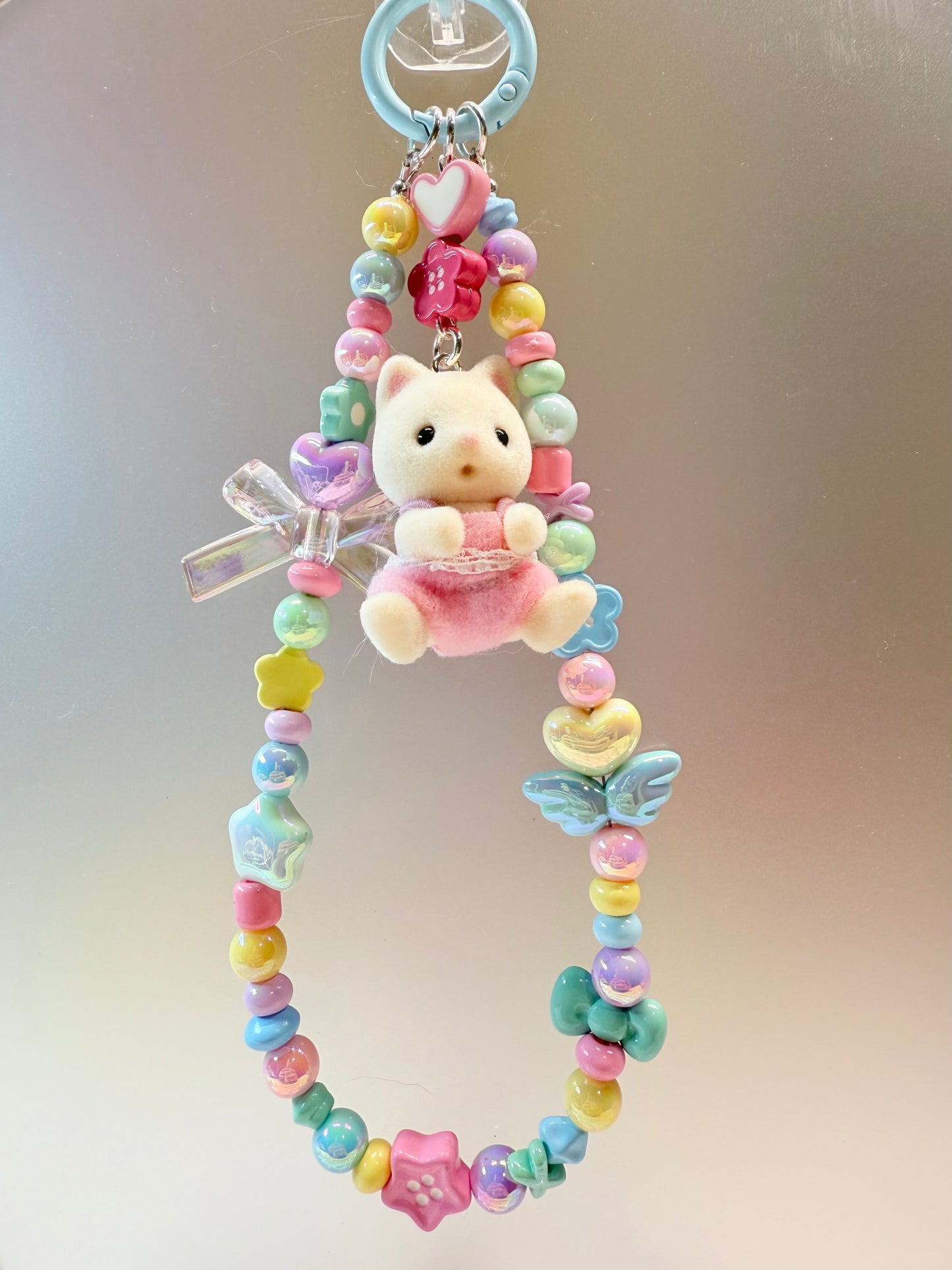 Sylvanian Families baby cat pastel phone charm strap