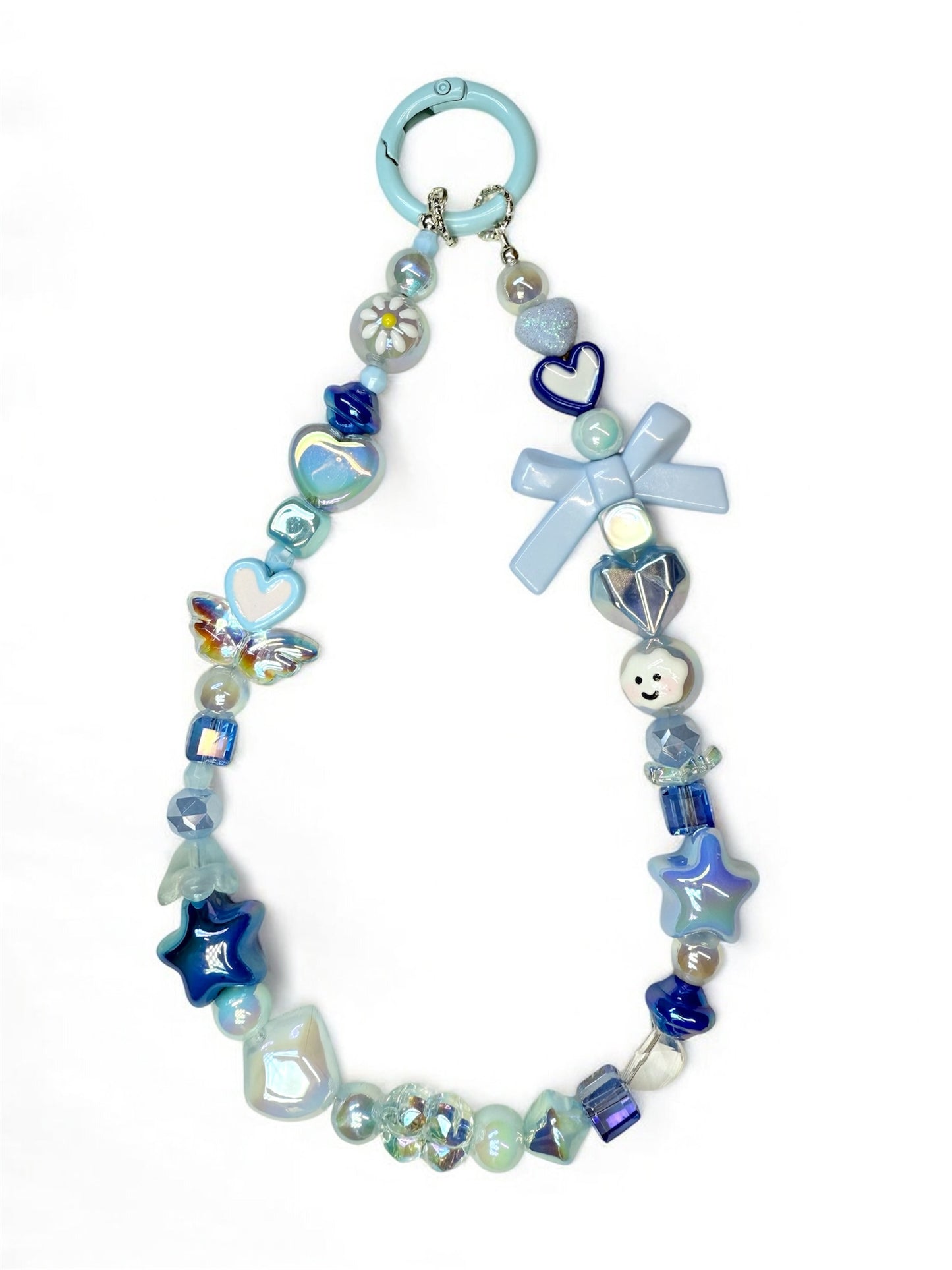 Dainty blue phone charm