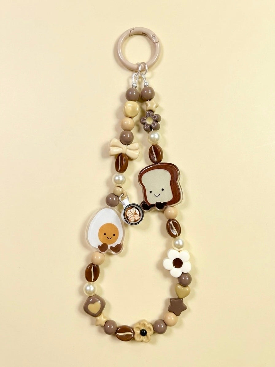 Jellycat breakfast phone charm strap