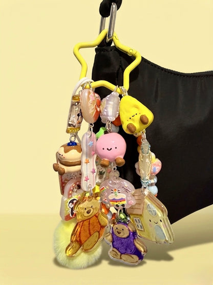 Jellycat handpainted bag charm stack