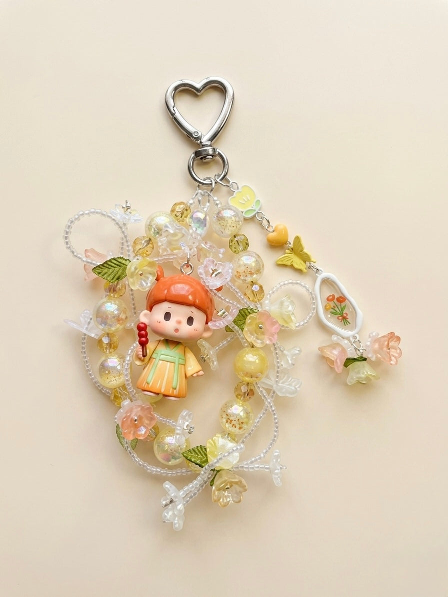 Buer yellow floral charm