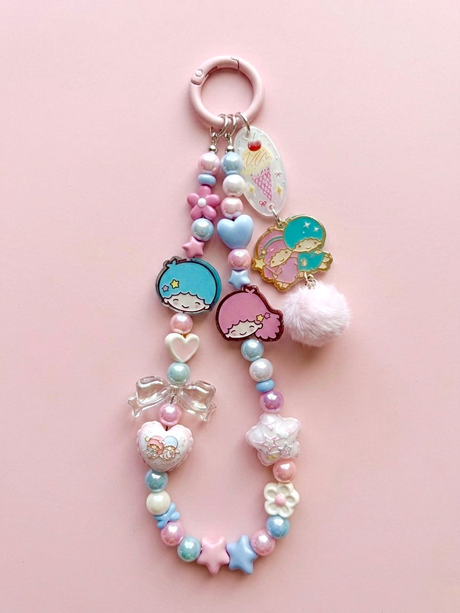 Little Twin Stars dainty charm strap