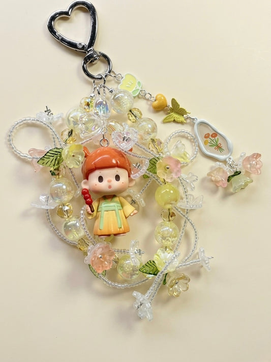 Buer yellow floral charm
