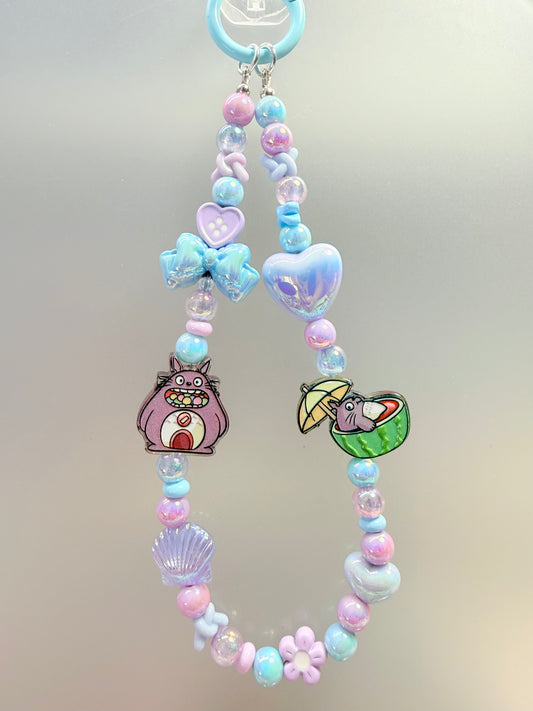 Totoro blue & purple dainty strap