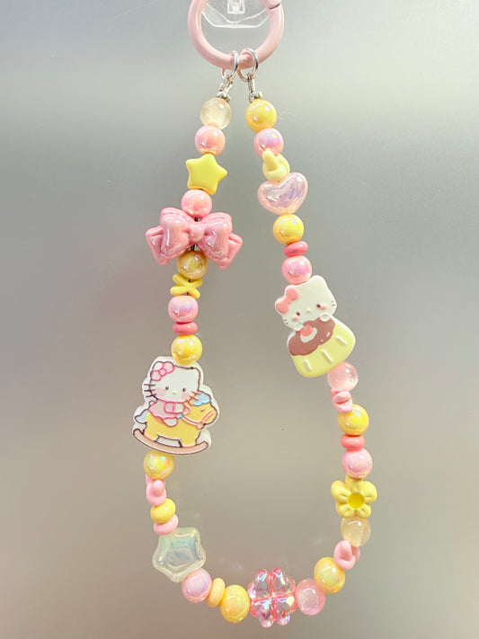 Hello Kitty pink & yellow pastel dainty strap