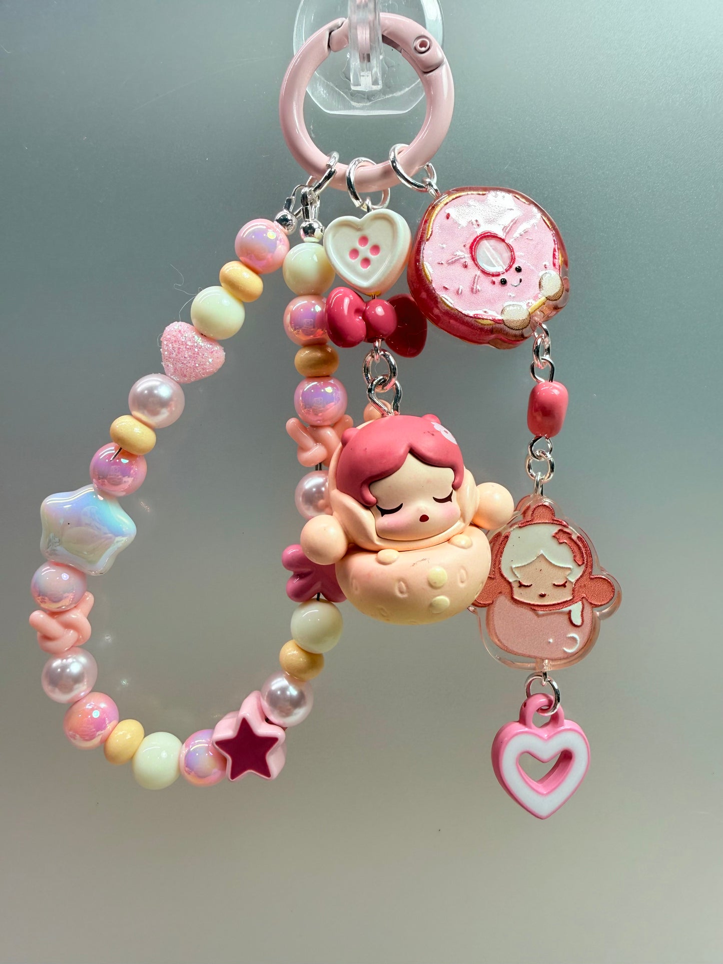 Skullpanda strawberry dangle bag charm