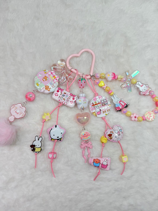 Miffy bag charm stack