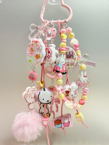 Miffy bag charm stack