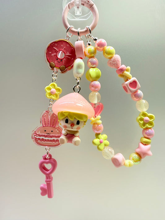 Sweet Bean mushroom dangle bag charm