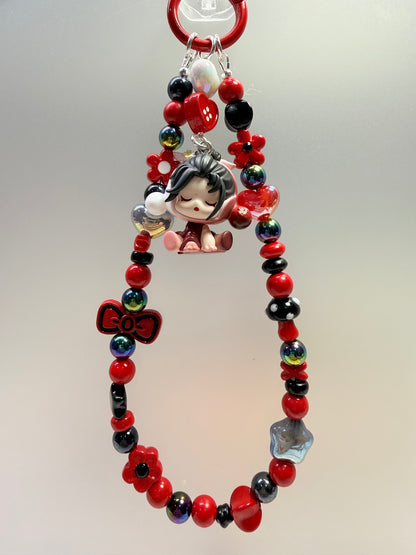 Skull Panda dainty charm strap