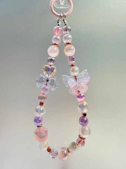Iridescent sparkle butterfly strap