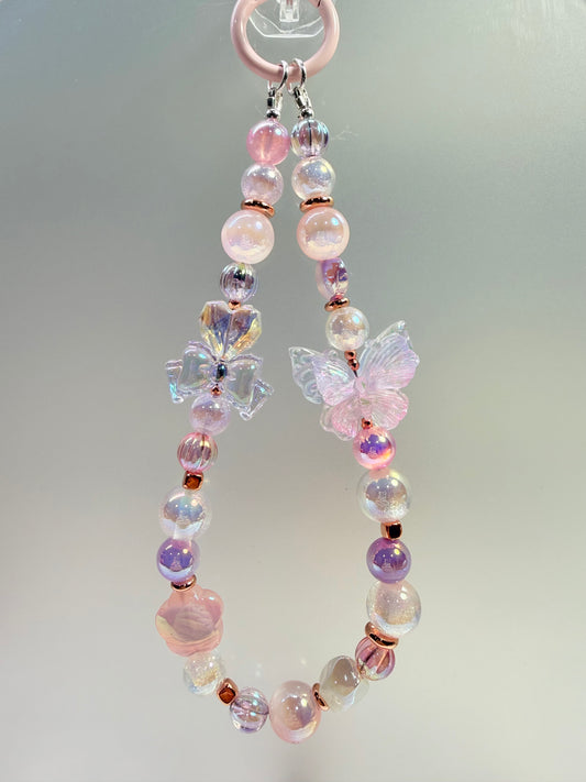Iridescent sparkle butterfly strap