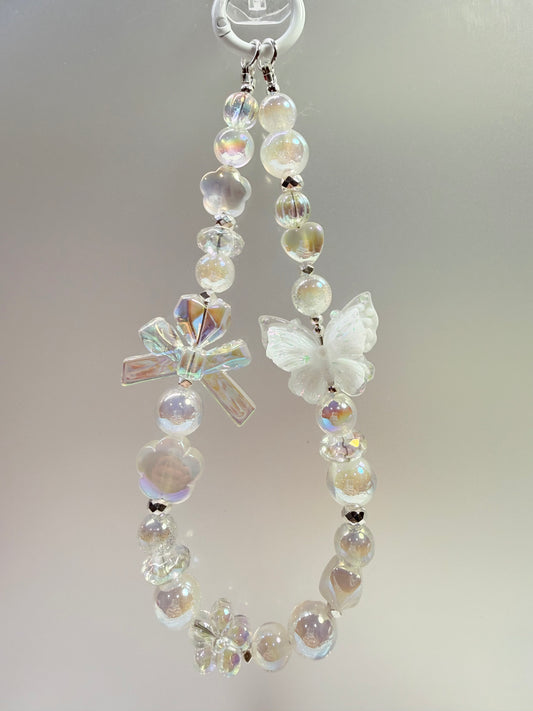 Iridescent sparkle butterfly strap