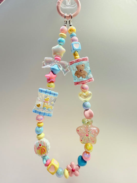 Pastel candy phone charm strap