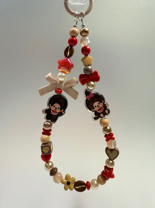 Monchhichi phone charm strap