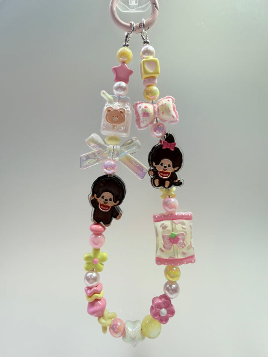 Monchhichi phone charm strap