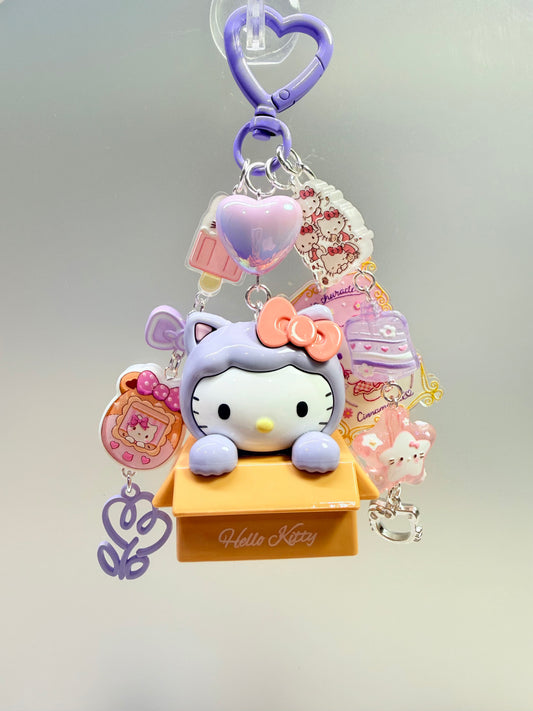 Hello Kitty box cat dangle bag charm