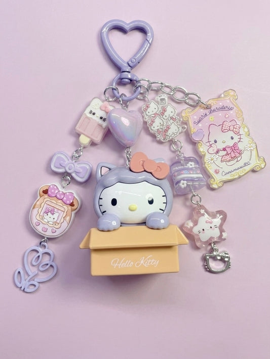 Hello Kitty box cat dangle bag charm