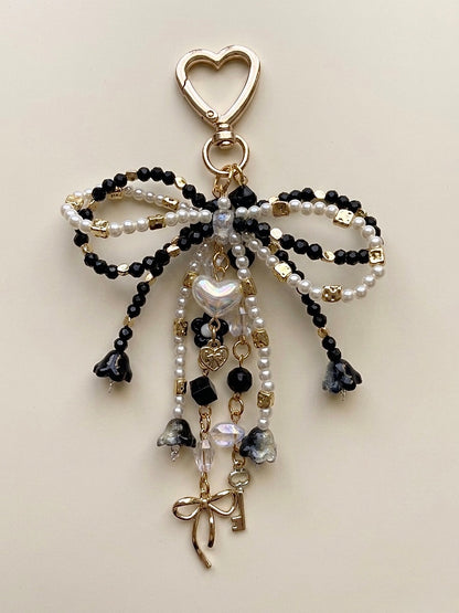 Crystal Bow dangle bag charm