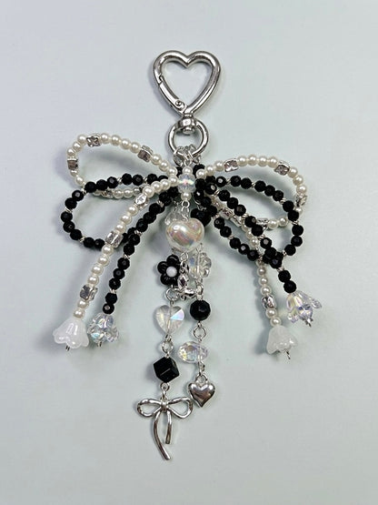 Crystal Bow dangle bag charm