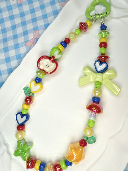 Dainty bright colourful phone charm