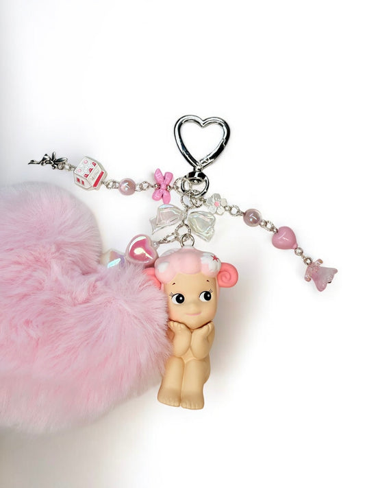 Sonny Angel bag charm – Cherry Blossom Sheep