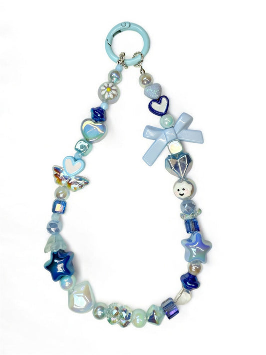 Dainty blue phone charm