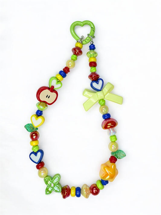 Dainty bright colourful phone charm