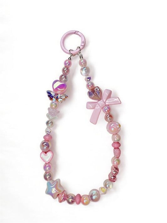 Dainty pink phone charm
