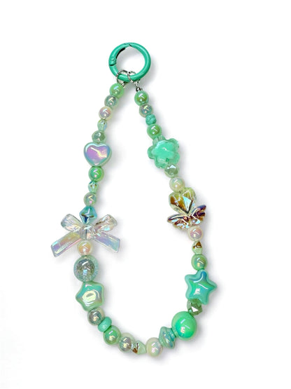 Dainty pastel green phone charm