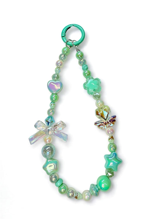 Dainty pastel green phone charm