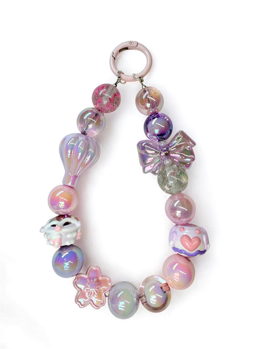 Chonky pink & purple bag charm