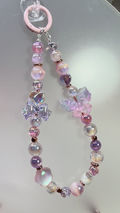 Iridescent sparkle butterfly strap