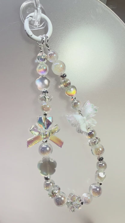 Iridescent sparkle butterfly strap